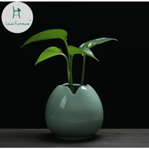 Louis Fashion Vase Small Fresh Celadon Living Room Putting Simple Flower Utensils Home Decorations Water