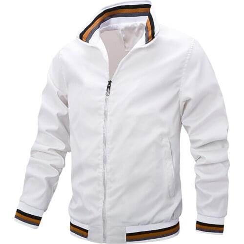 2021 Spring New Men White Casual Jacket Fashion Windbreaker Bomber Jacket Men Military Coat Outdoor Sportswear Jacket Men 4XL