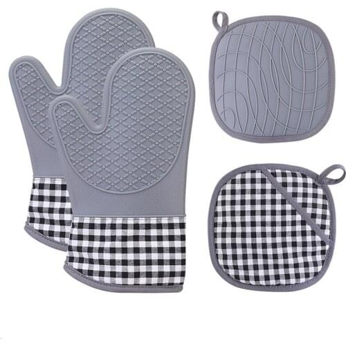 Microwave Oven for Anti-slip Gloves and Heat-insulating Gloves Oven with Cotton Food Grade Silicone Cloth Gloves