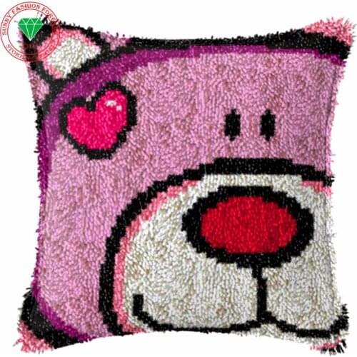 Hobby Craft Diy pillowcase embroidery Needlework cushion Patchwork Yarn carpet embroidery Latch hook rug kits Thread embroidery