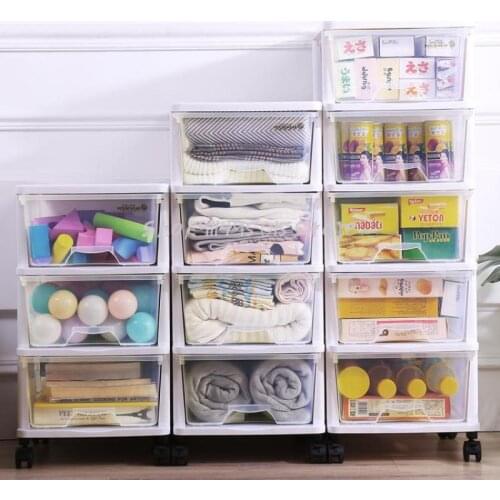 Extra Large Snack Storage Box Drawer Type Transparent Storage Cabinet Household Baby Clothes Toy Finishing Box