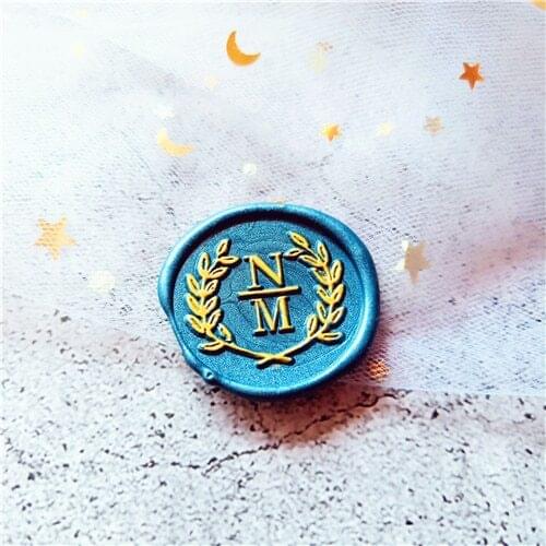 Olive leafcustomize your logo Name Box set personalized Letter/Sealing Wax /wedding Wax Seal Stamp Gold Custom