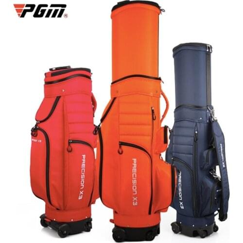 PGM Professional Golf Telescopic Standard Bag Tugball Pack Durable Hard Shell Multifunctional High Capacity 13 Clubs QB062
