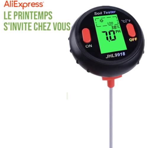 5 in 1 Soil Ph Meter Humidity Moisture Light Temp Soil Acidity Tester Moisture Sensor for Plants Flowers Garden Tool 48%off