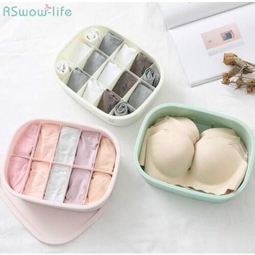 Plastic Underwear Receiving Box Underwear Bra Box Removable Underwear Receiving Box Organizer Case Plastic PP Closet Storage Box