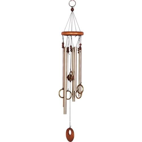 Retro Wind Chime Metal Tubes Home Window Hanging Pendant Vintage Wooden Durable Sustainable Indoor Outdoor Windbell