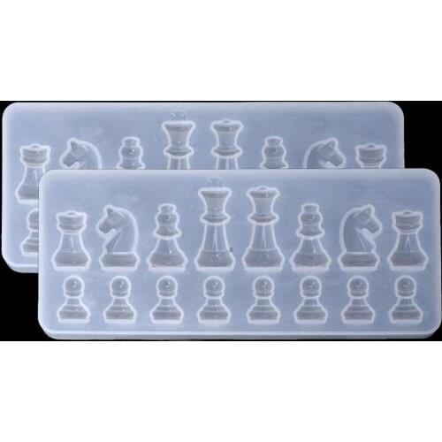 Crystal Chess Shape Silicone Mold DIY Resin Casting Crystal Chess Ornament Craft Jewelry Making Mould