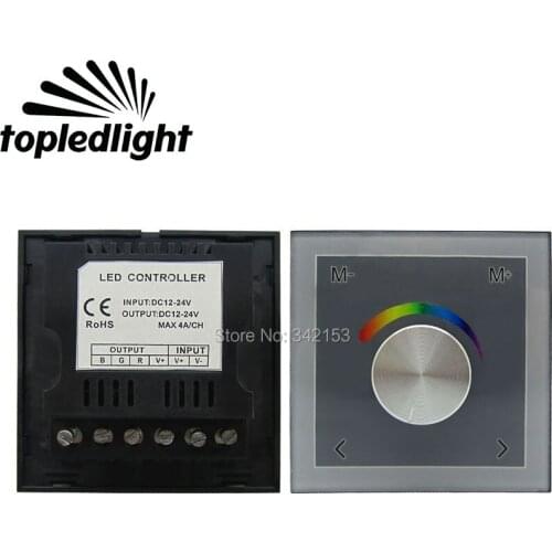 TM01 Touch Panel RGB Led Dimmer Controller 3 Channel DC12-24V Common Anode Max Power 288W Portable Lighting Accessories