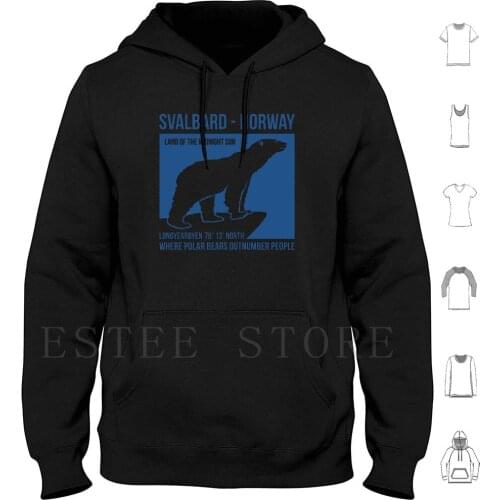 Svalbard Hoodies Long Sleeve Svalbard Polar Bears Spitsbergen Norway Polar Bear Gjelder Hele Svalbard