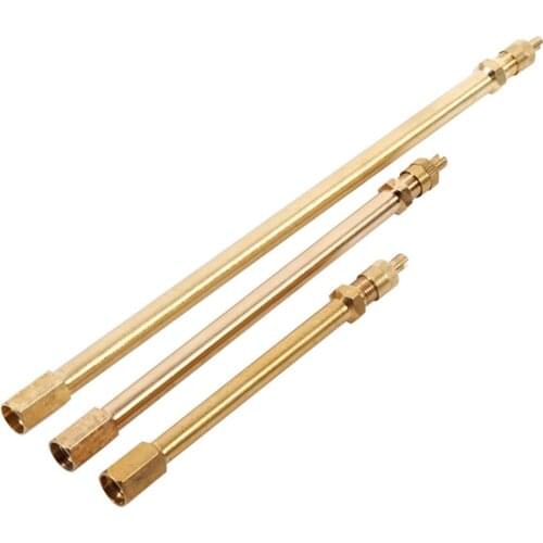 TPMS Tire Valve Stem Brass Metal Tire Valve Extension Straight Bore For Truck Motorcycle special tools 100mm/ 140mm/200mm