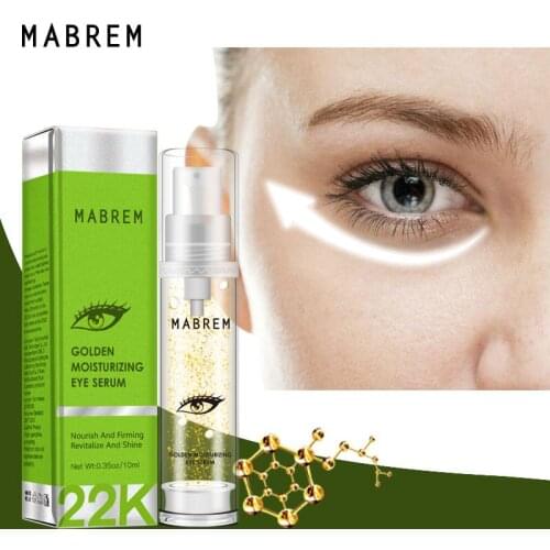 MABREM 22k Golden Eye Serum Anti-Wrinkle Anti-Ageing Against Puffiness Moisturizing Remove Dark Circle Hyaluronic Acid Eye Serum