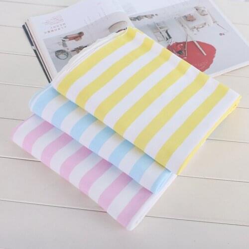 50*185cm Pure Cotton Spring/Summer Printing And Dyeing 2CM Wide Stripe Childrens Baby Pants Clothes Shirt Fabric