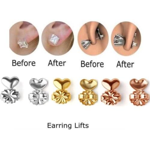 Magic Earring Backs Earring Lifts Backs Hypoallergenic Earring Lifter Fits All Post Earrings Earlobe Stud Back Nut Lift