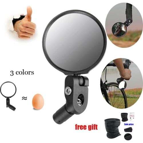 Hafny-Flexible Bicycle Mirrors Clear Rear View Bicycle Handlebar Rear Eye Safety Mirror for Mountain and Road Bikes