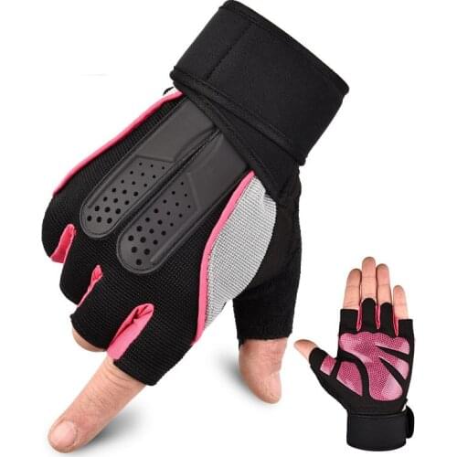 1 Pairs Elastic Gym Gloves Heavyweight Sports Exercise Weight Lifting Gloves Body Building Training Fitness Gloves for Men Women