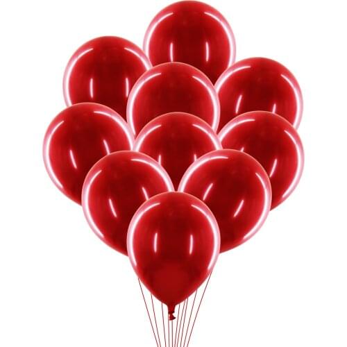 10pcs 10inch Red Balloons Birthday Party Decoration Wedding Party Supplies Bride Balloons Latex Baby Shower Kids Solid Ballon