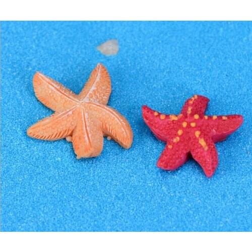 10pcs/lot Small Starfish Five Angle Mediterranean Style Resin Decoration Creative Micro Landscape KS 025