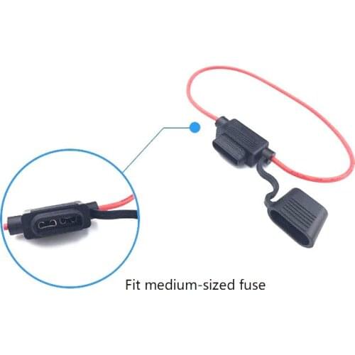 10PCS/lot Waterproof Auto Inline Medium Size In-Line ATC Fuse Holder with Cable