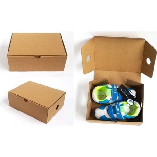 100Pcs/Lot Kraft Paper Gift Box Brown Foldable Carton Packaging Box Suitable For Clothes Shoes Wholesale