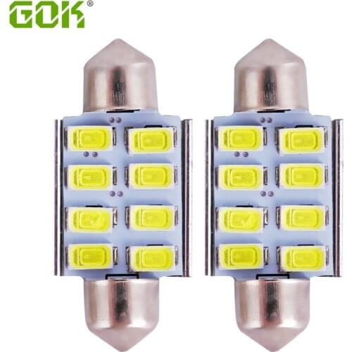 100 x Car led festoon 8led c5w 8smd 5630 5730 festoon 36MM CANBUS OBC error free led Dome reading light car styling