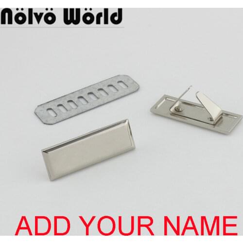 5-20-100 pieces,add YOUR NAME 36*12mm light gold handbag rectangle metal purse label tags,bags purse metal labels