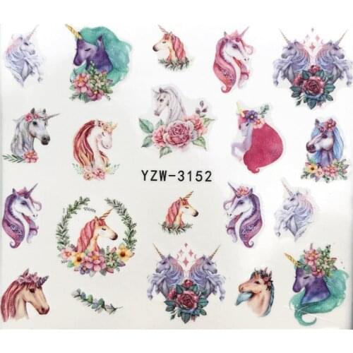 YZWLE 2019 New Arrivial Nail Stickers Water Decal Animal / Flower 3D Manicure Sticker Nail Water Sticker