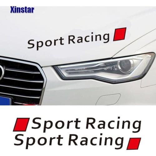 2pcs sport racing car head sticker for audi sline A3 A4 A5 A6 A7 A8 TT Q3 Q5 Q7 S3 S4 S5 S6 B6 B7 B8 B9