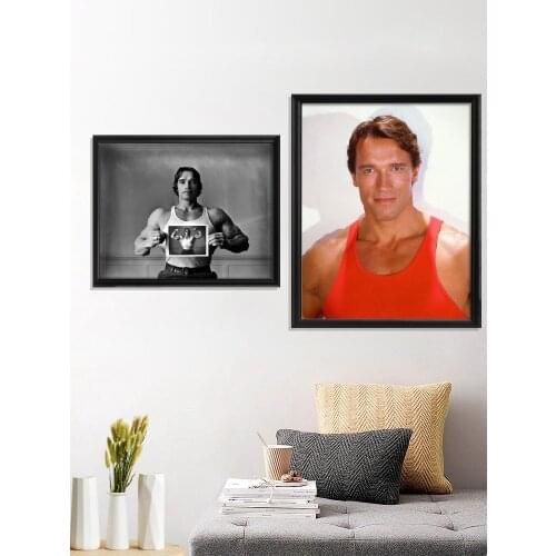Arnold Portrait work hard bodybuilder Arnold Schwarzenegger Poster Art Silk Gift Home Wall Stiker Decor Room Prints
