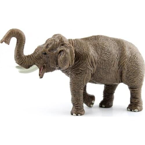 Asian Elephant Figure Collectible Toys Solid Wild Animal Action Figures Kids Animal Cognitive Toys