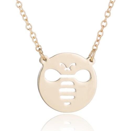 BAECYT New Charm Fashion Necklaces for Women Girl Cute Tiny Bee Animal Pendant Choker Necklace Jewelry Party Prom Gifts