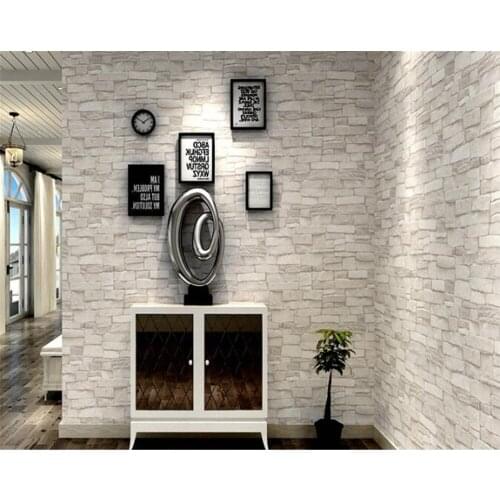 Beibehang Retro nostalgic 3D stereo imitation brick wallpaper cafe bar restaurant culture stone red brick 3d wallpaper roll