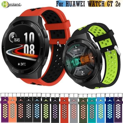22mm bracelet Watchband For huawei watch gt 2e / gt 2 46mm smart silicone wristband For Huami Amazfit gtr 47mm watch strap belt
