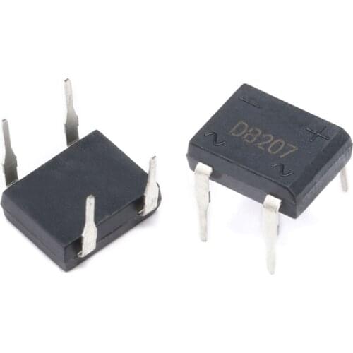 20PCS/lot diode bridge retifica DB207 DIP-4 DB207S DIP4 2A 1000V power diode rectifier 1000v electronic components