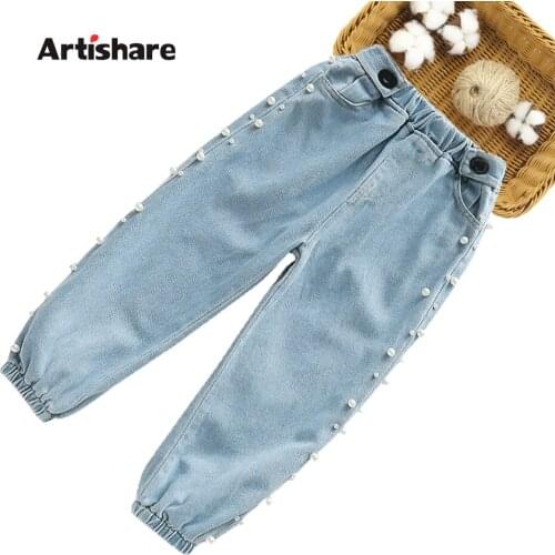 Girls Jeans Solid Color Childrens Jeans For Girls Casual Style Children Jeans Spring Autumn Childrens Jeans Clothes 6 8 10 12