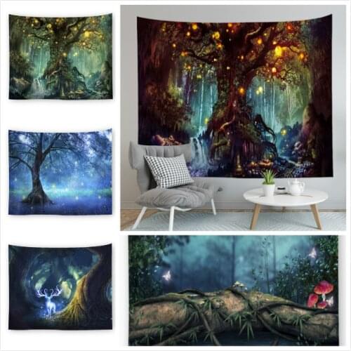 New Wish Tree Tapestry Home Decor Wall Hanging Carpet Multifunctional Cover Table Cloth Picnic Blanket Beach Towel