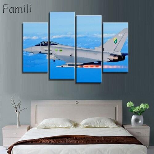 Unframed 4Panel Fighter Modern Home Wall Decor Canvas Painting Picture Art HD Painting On The Wall For Living Room