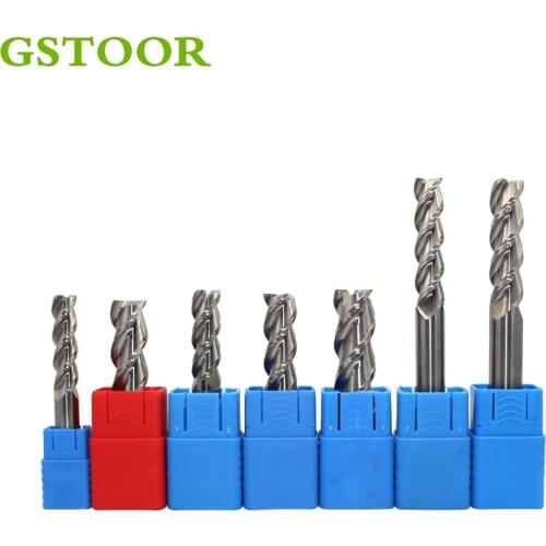 1PC tungsten steel end mill 1mm 1.5mm 2mm 2.5mm 3mm 4mm standard length 50mm HRC 45 2F 3F 4F solid carbide CNC milling cutter