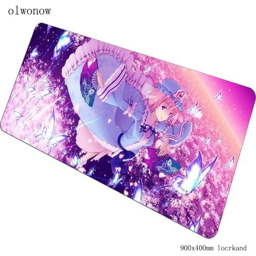 Touhou mousepad 900x400x3mm gaming mouse pad Adorable gamer mat computer desk padmouse keyboard Christmas gifts play mats