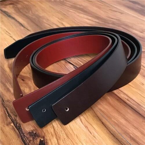 3.8CM Luxury Men Leather Belts Without Buckles Belts For Men Genuine Leather Male Strap Ceinture Homme 105-125CM SP02