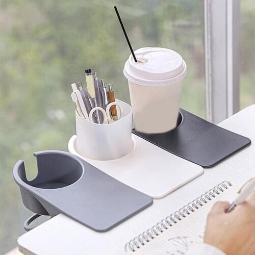 Creative Coffee Drink Cup Holder Table Side Water Cup Shelf Office Desktop Computer Desk Fixed Cup Holder Desk Storage Clip