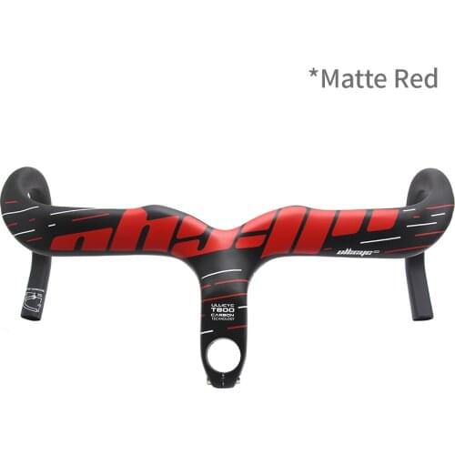 HOT Superstrong Full Carbon Road Bicycle Handlebar With Stem Bent Bar Multicolored Colourful 90/100/110/120*400/420/440mm