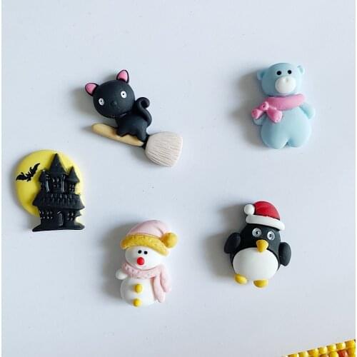 Cartoon Cover Minders for Diamond Painting Cat Bear Snowman Cover Holder Magnet