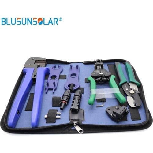 10 Set Tool Box Crimping Pliers /Stripper/cable Cutter/PV Spanners /Wrench Tool Set For Solar System Solar