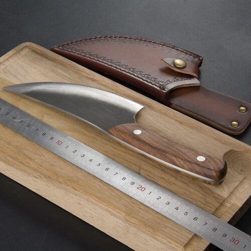 XYj Boning Knife Set with Leather Case Serbian Camping Cleaver Knife Full Tang Kitchen Knives Butcher Knife Quality Steel Sharp