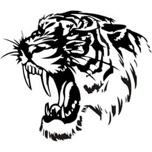 Motorcycle Sticker Car Sticker Decals TIGER Head Hood Of Car And Motorcycle Side Car Stickers Steller Black/Sliver/Yellow