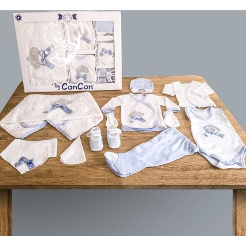 Newborn Baby Outfits Set Kids Clothing Real Cotton Infant Care Products Body suit Shirt Pants Hat 10 pieces Origin Turkey