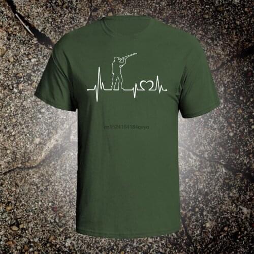Hunting Heartbeat vintage style graphic t shirt tee browning ruger mossberg