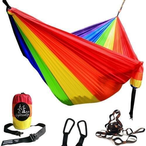 Hanging chair large hammock swing snap 2 people portable parachute hammock
