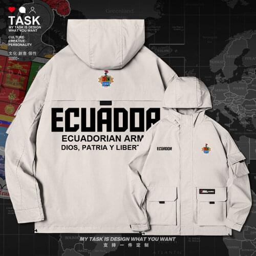 Republic of Ecuador Ecuadorian ECU men jacket hooded Land Force logo army fan Tactical printed chaquetas hombre clothes autumn