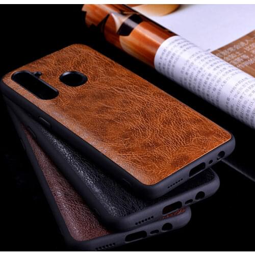 Luxurious leather case for Oppo Realme 3 5 6 pro 5i 6i C11 C15 2 with Business design ,with TPU+PC 2in1 material